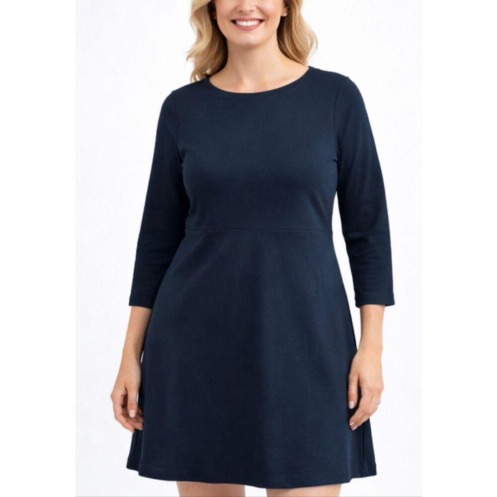 Hanna Andersson black tie back cotton dress size M